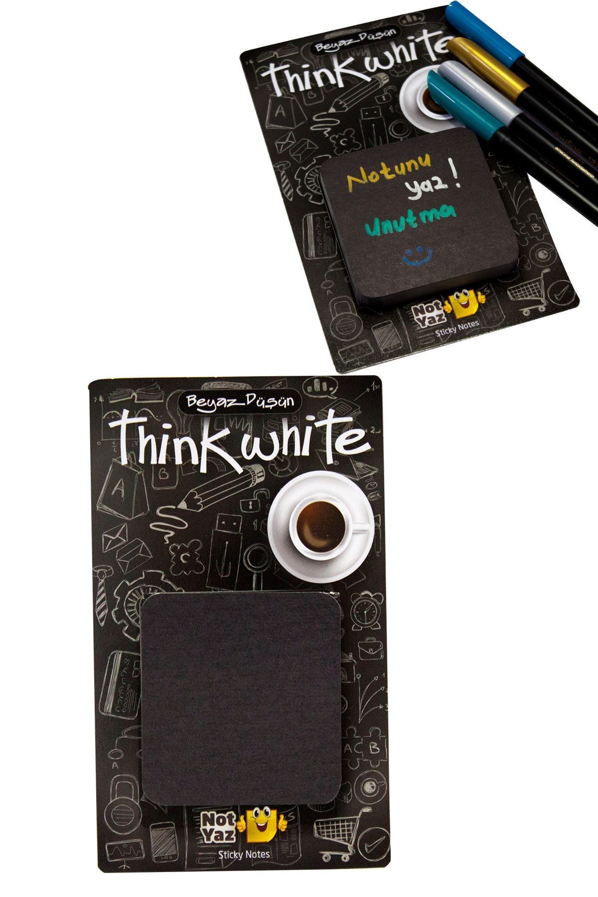 Paste Notes-Think White Black Adhesive Note Paper 1
