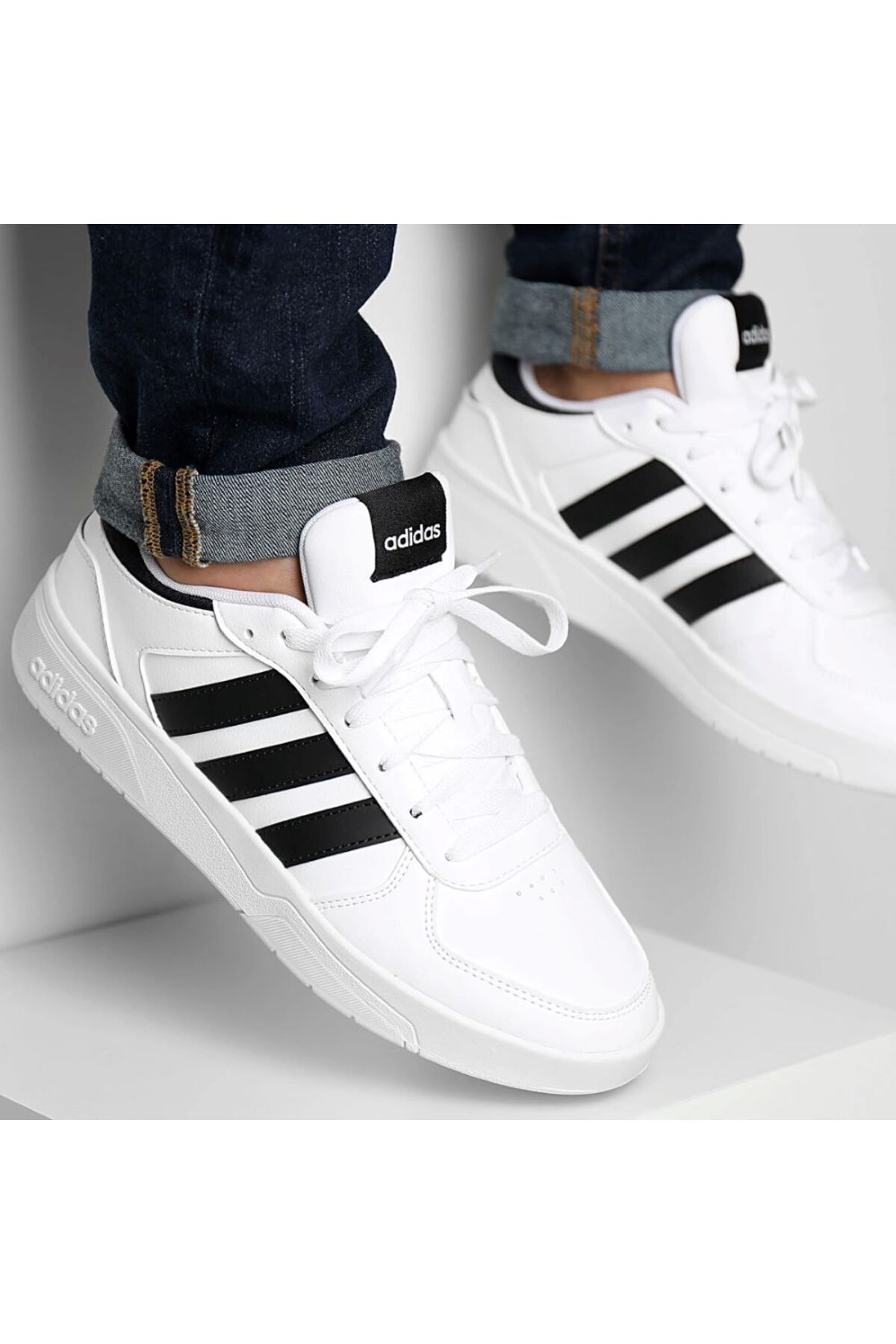 اسنیکر سفید مردانه و زنانه ID9658 BEY COURTBEAT کفش ورزشی adidas