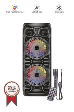 Torima Bluetooth Hoparlör Rgb Işıklı Mikrofonlu Kumandalı Hoparlör D28 Siyah
