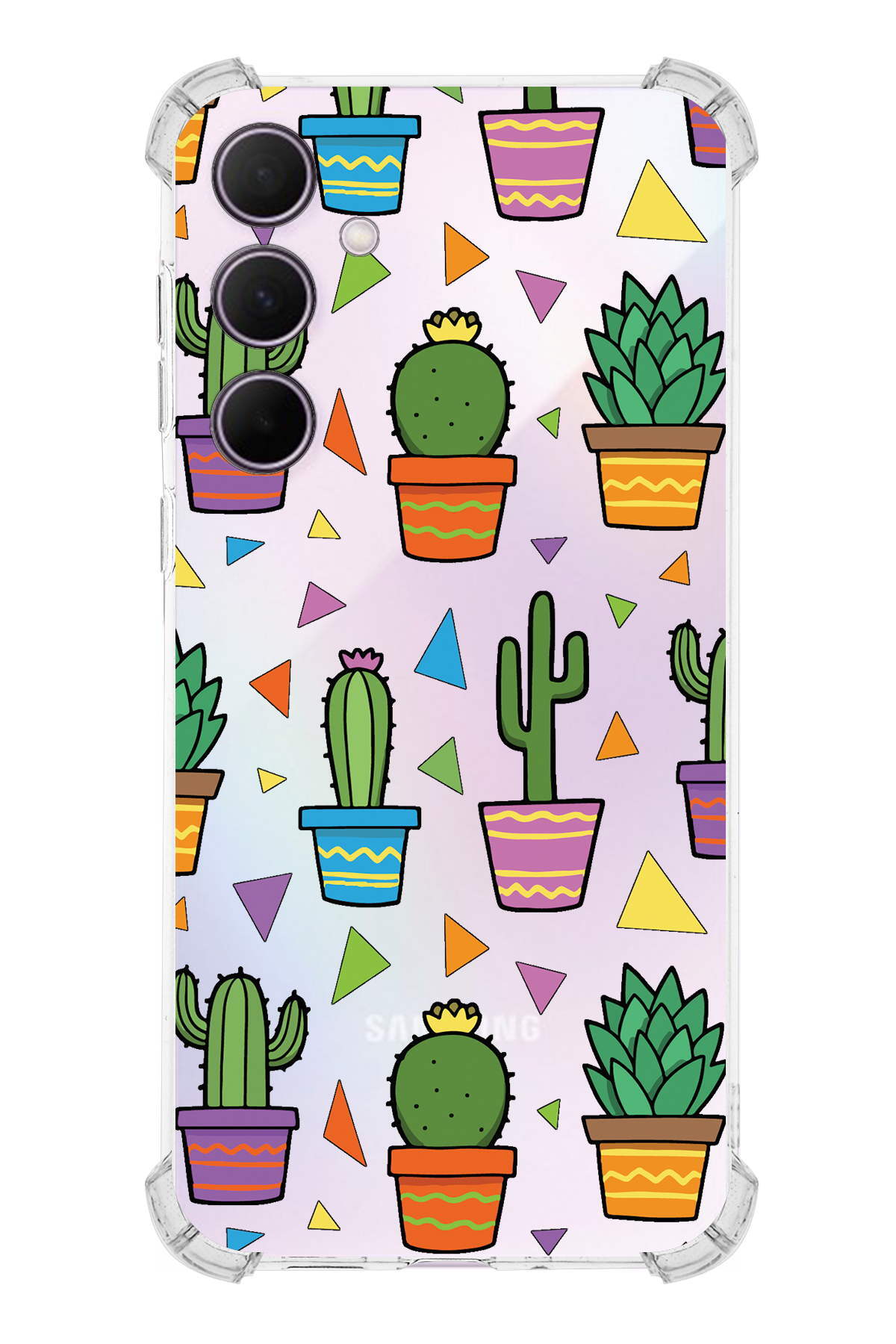 Samsung Galaxy A35 Uyumlu Water Color 4 Baskılı Şeffaf Köşe Korumalı Antişok Kılıf