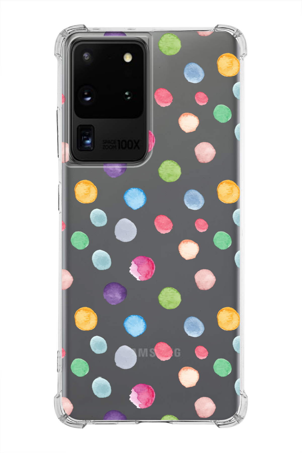 PrinriFy Samsung Galaxy S20 Ultra Uyumlu Water Color 6 Baskılı Şeffaf Köşe Korumalı Antişok Kılıf