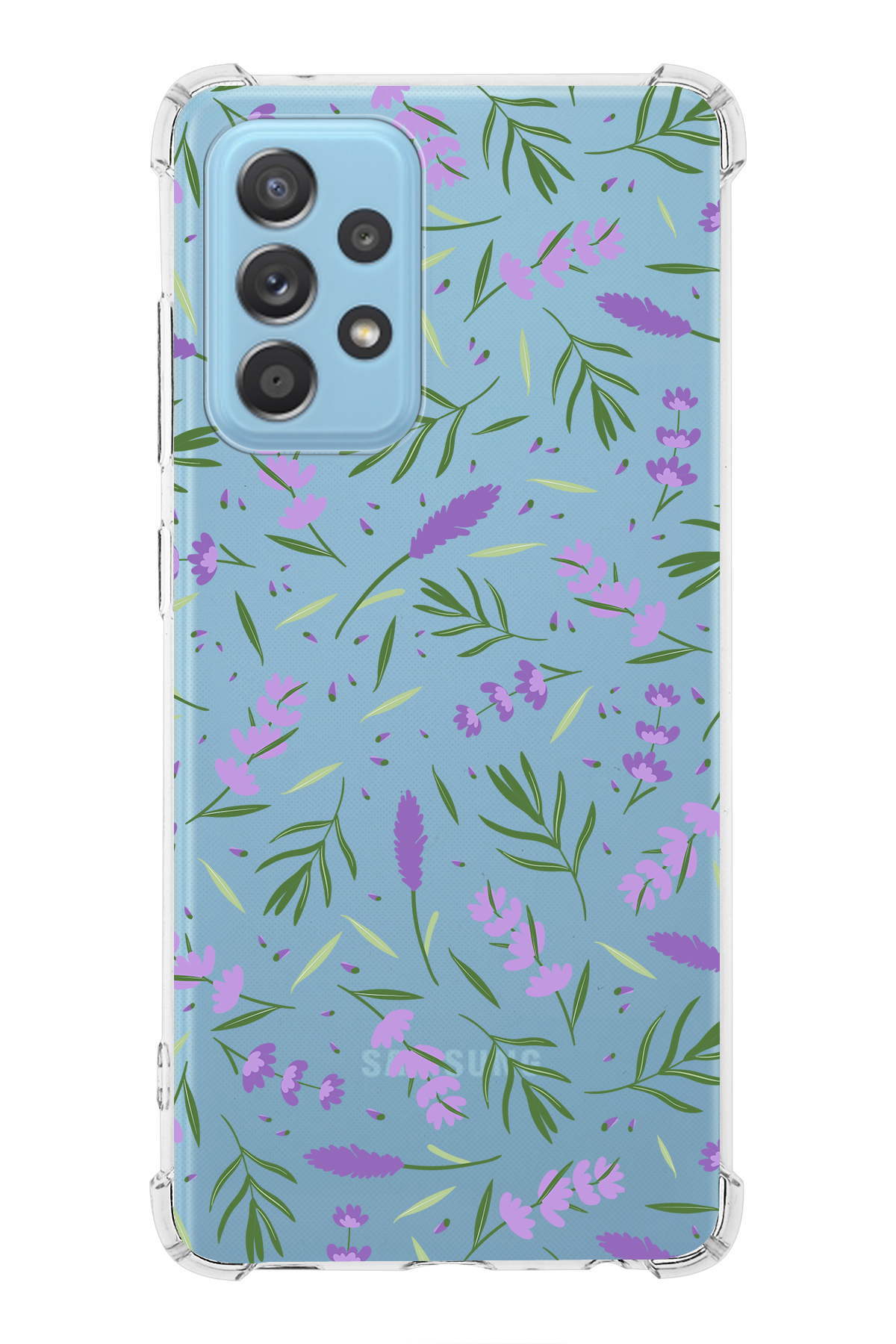 Samsung Galaxy A52 Uyumlu Water Color 3 Baskılı Şeffaf Köşe Korumalı Antişok Kılıf