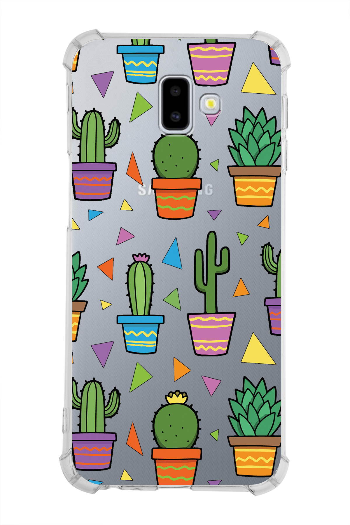 Samsung Galaxy J6 Uyumlu Water Color 4 Baskılı Şeffaf Köşe Korumalı Antişok Kılıf