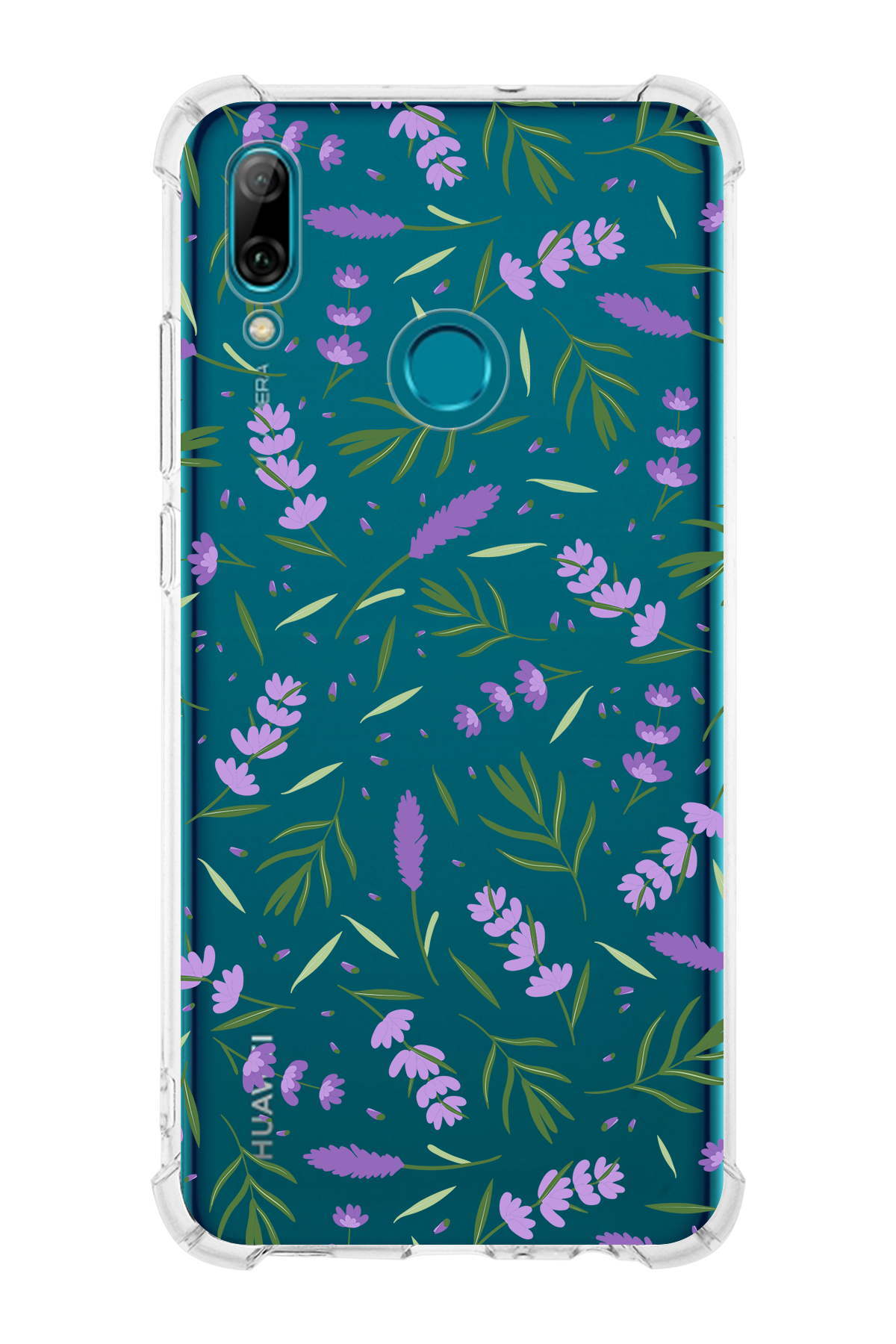 PrinriFy Huawei P Smart 2019 Uyumlu Water Color 3 Baskılı Şeffaf Köşe Korumalı Antişok Kılıf