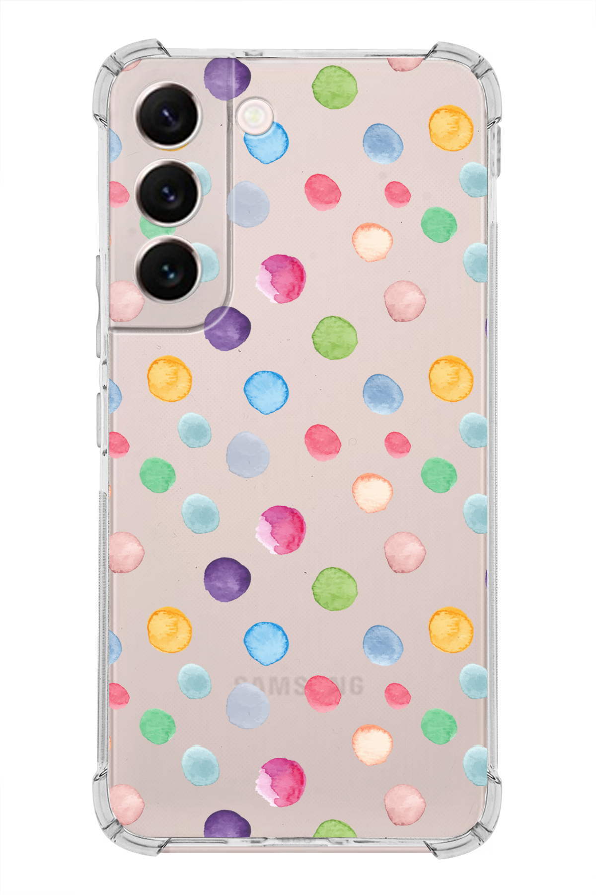 PrinriFy Samsung Galaxy S22 Plus Uyumlu Water Color 6 Baskılı Şeffaf Köşe Korumalı Antişok Kılıf