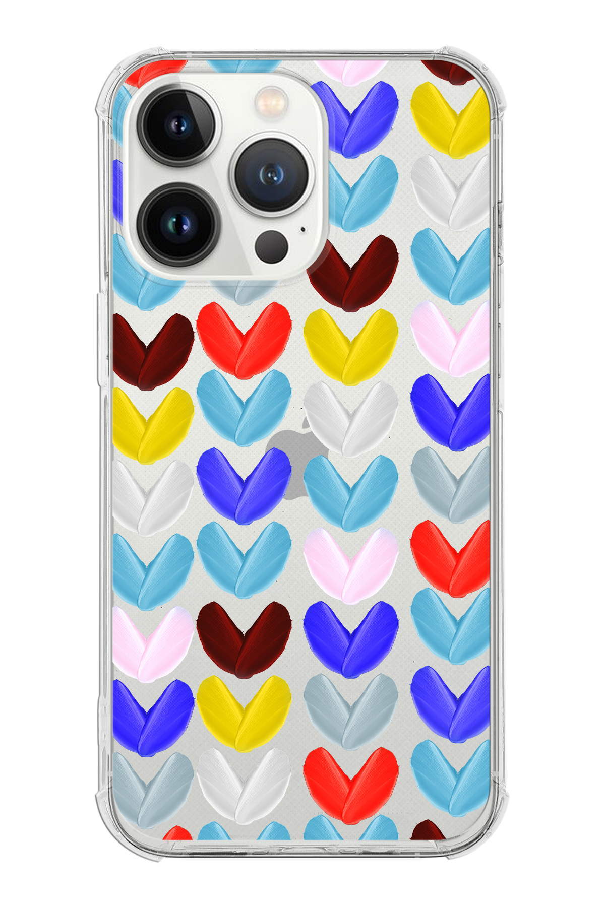 PrinriFy Apple iPhone 13 Pro Max Uyumlu Water Color 1 Baskılı Şeffaf Köşe Korumalı Antişok Kılıf