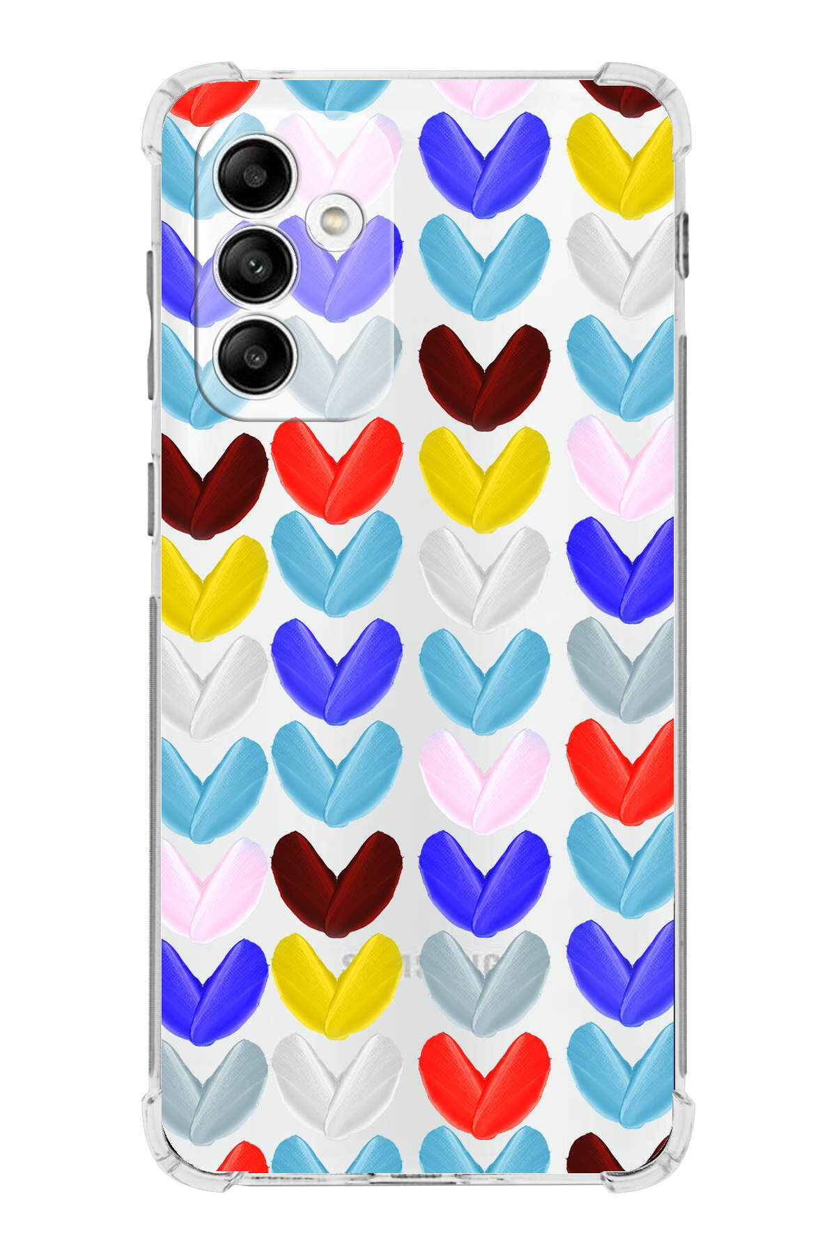 PrinriFy Samsung Galaxy M13 Uyumlu Water Color 1 Baskılı Şeffaf Köşe Korumalı Antişok Kılıf