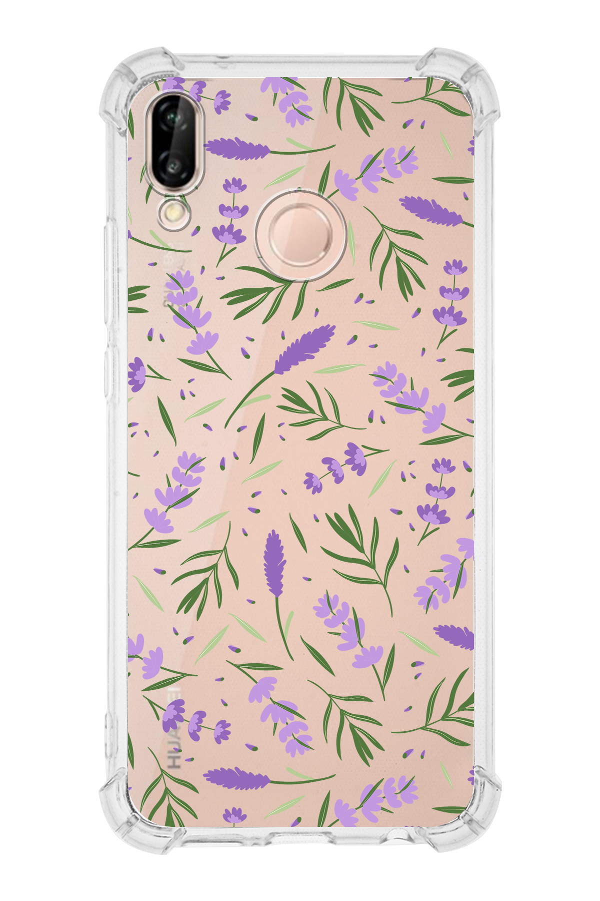 PrinriFy Huawei Mate 20 Lite Uyumlu Water Color 3 Baskılı Şeffaf Köşe Korumalı Antişok Kılıf