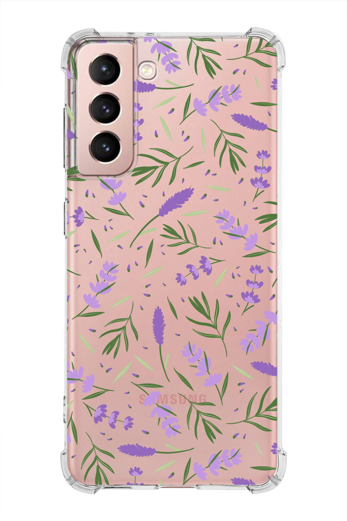 PrinriFy Samsung Galaxy S21 Plus Uyumlu Water Color 3 Baskılı Şeffaf Köşe Korumalı Antişok Kılıf