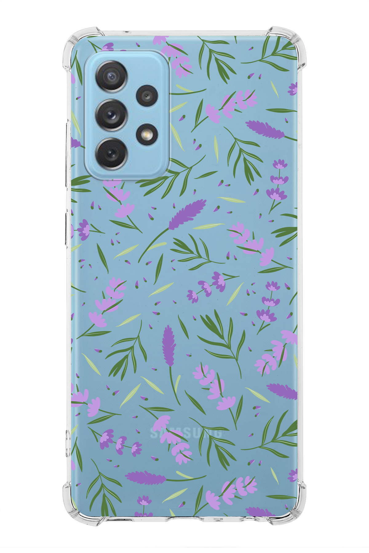 Samsung Galaxy A72 Uyumlu Water Color 3 Baskılı Şeffaf Köşe Korumalı Antişok Kılıf