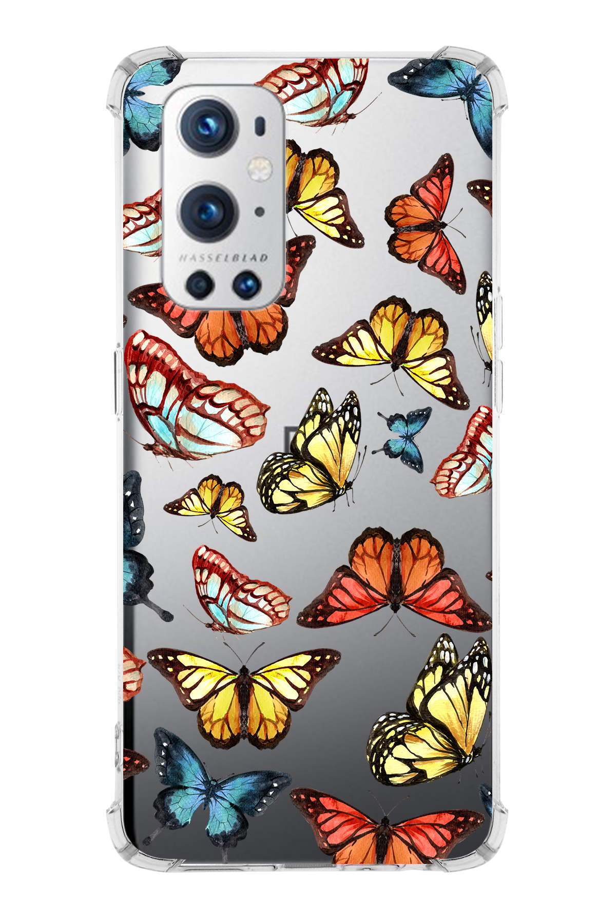 One Plus 9 Pro Uyumlu Water Color 2 Baskılı Şeffaf Köşe Korumalı Antişok Kılıf