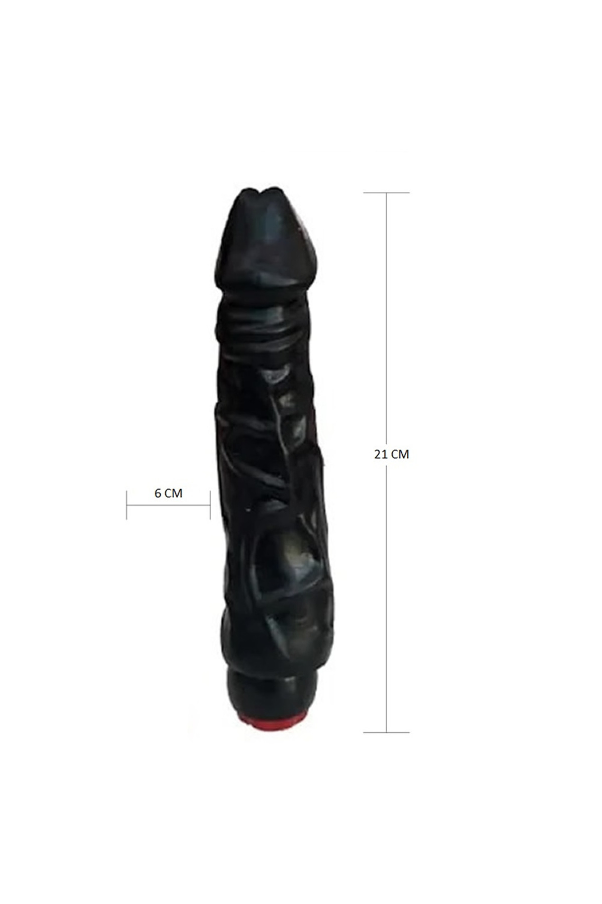 21 Cm Titreşimli Kalın Zenci Realistik Vibratör Penis 2
