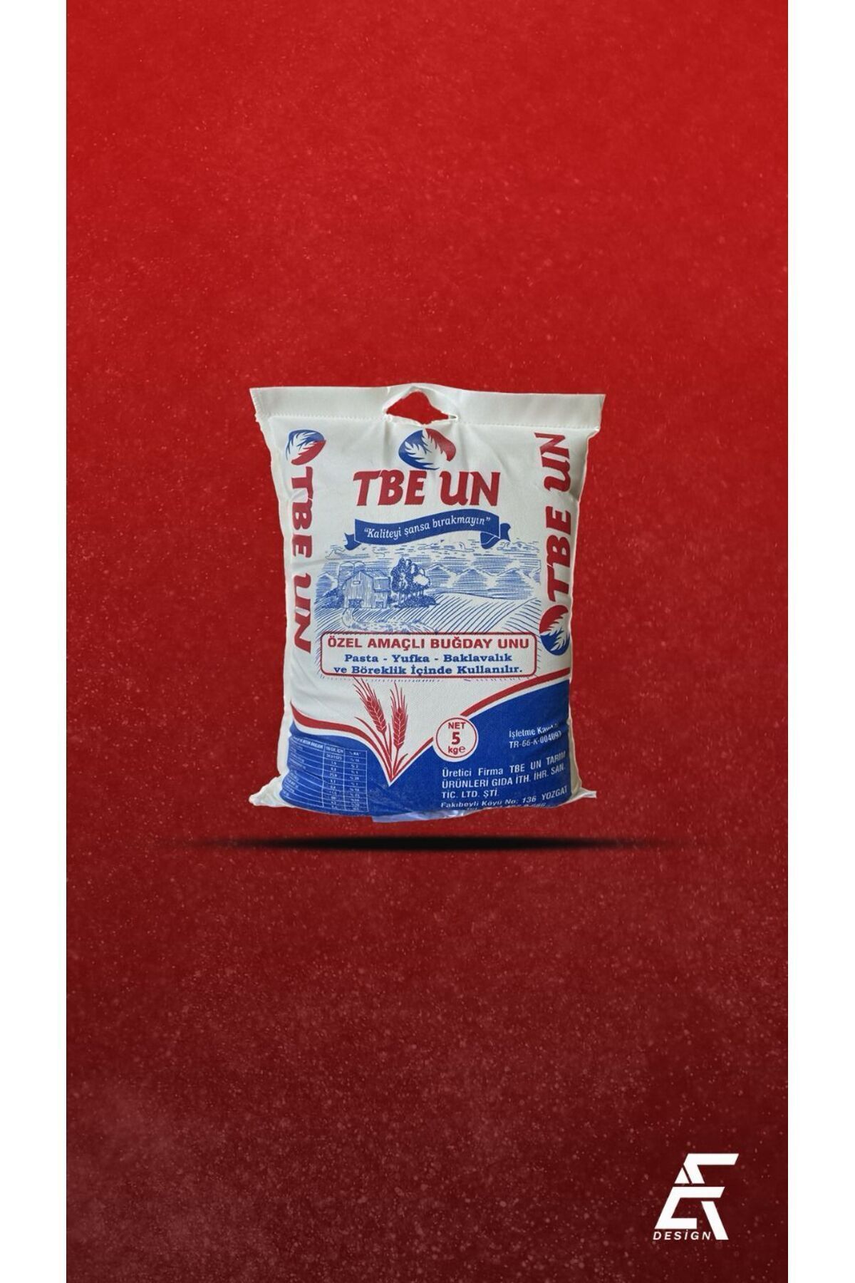 TBE UN İRMİK FABRİKASI TBE UN 5 KG PASTA BÖREKLİK MUTFAK ÜRÜNLERİ