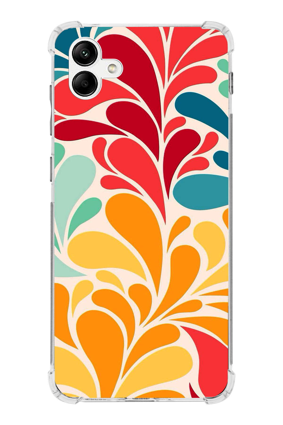 Samsung Galaxy A04e Uyumlu Retro Color 5 Baskılı Şeffaf Köşe Korumalı Antişok Kılıf