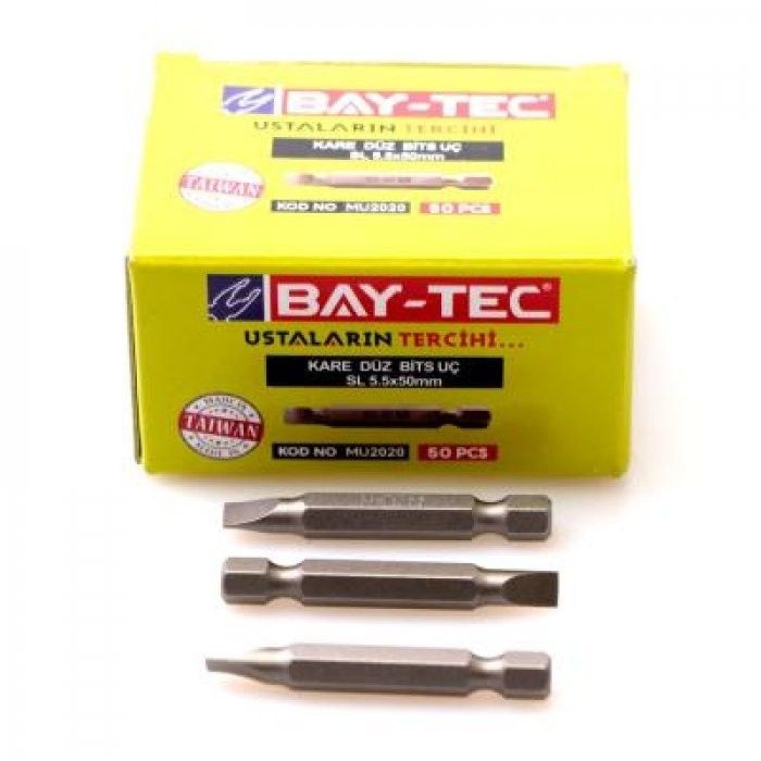 BAYTEC KARE DÜZ BİTS UC SL 5,5*25 MM