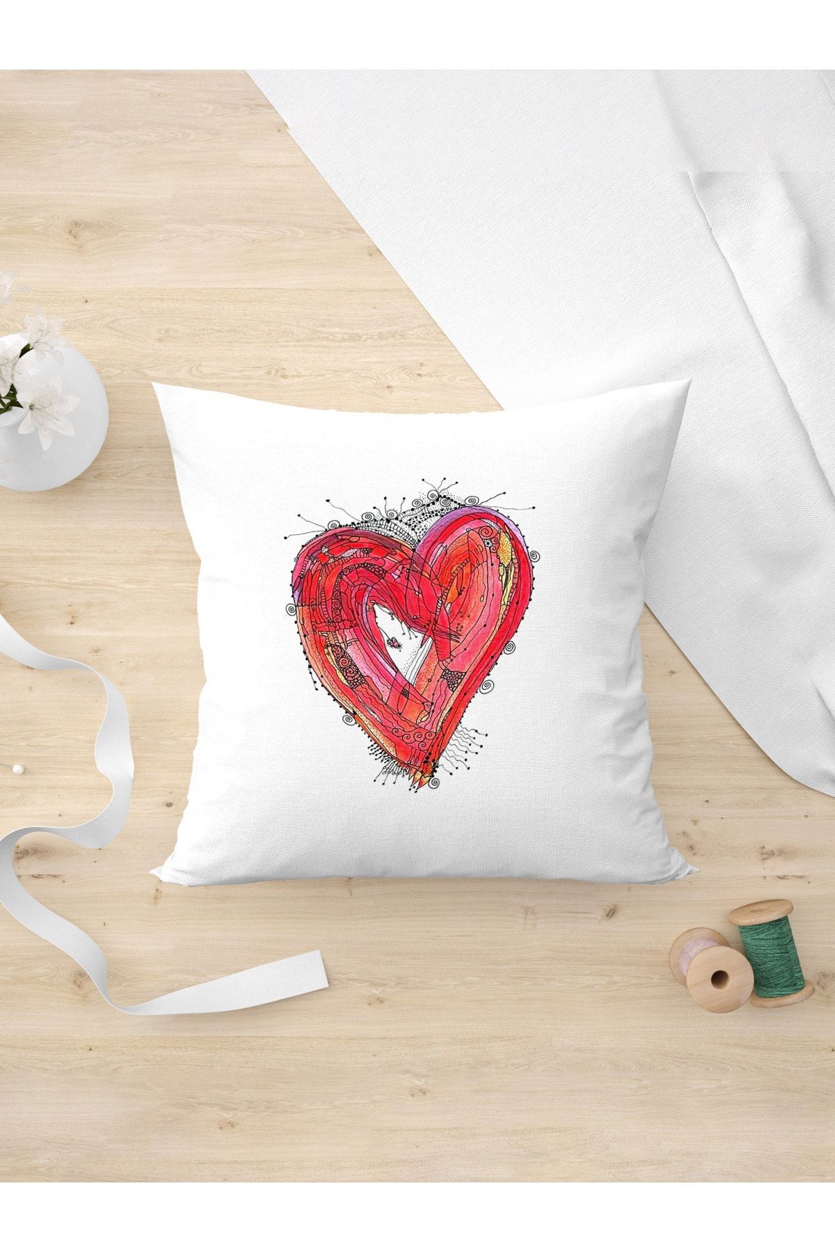 Panorama Ajans Watercolor Style Gift Design Pillow Case for Lover