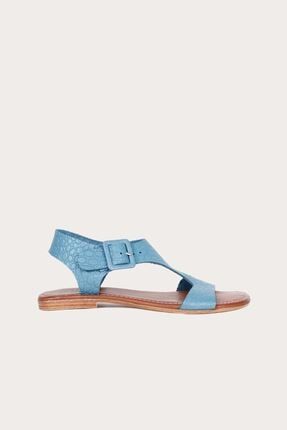 Mavi Deri Kadın Topuklu Sandalet 01WS6904