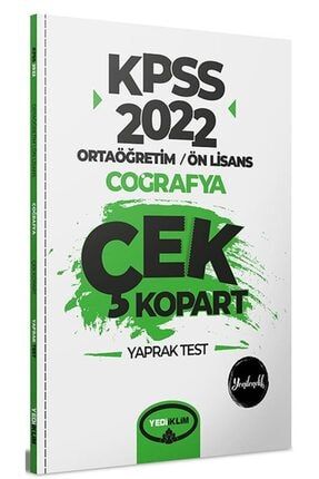 2022 Kpss Ortaöğretim Ön Lisans Genel Kültür Coğrafya Çek Kopart Yaprak Test 978605289762111