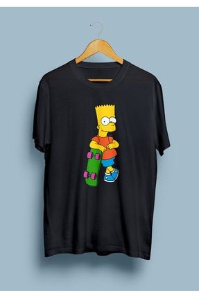 Oversize The Simpsons Bart Simpson Tasarım Baskılı Tişört KRG0941