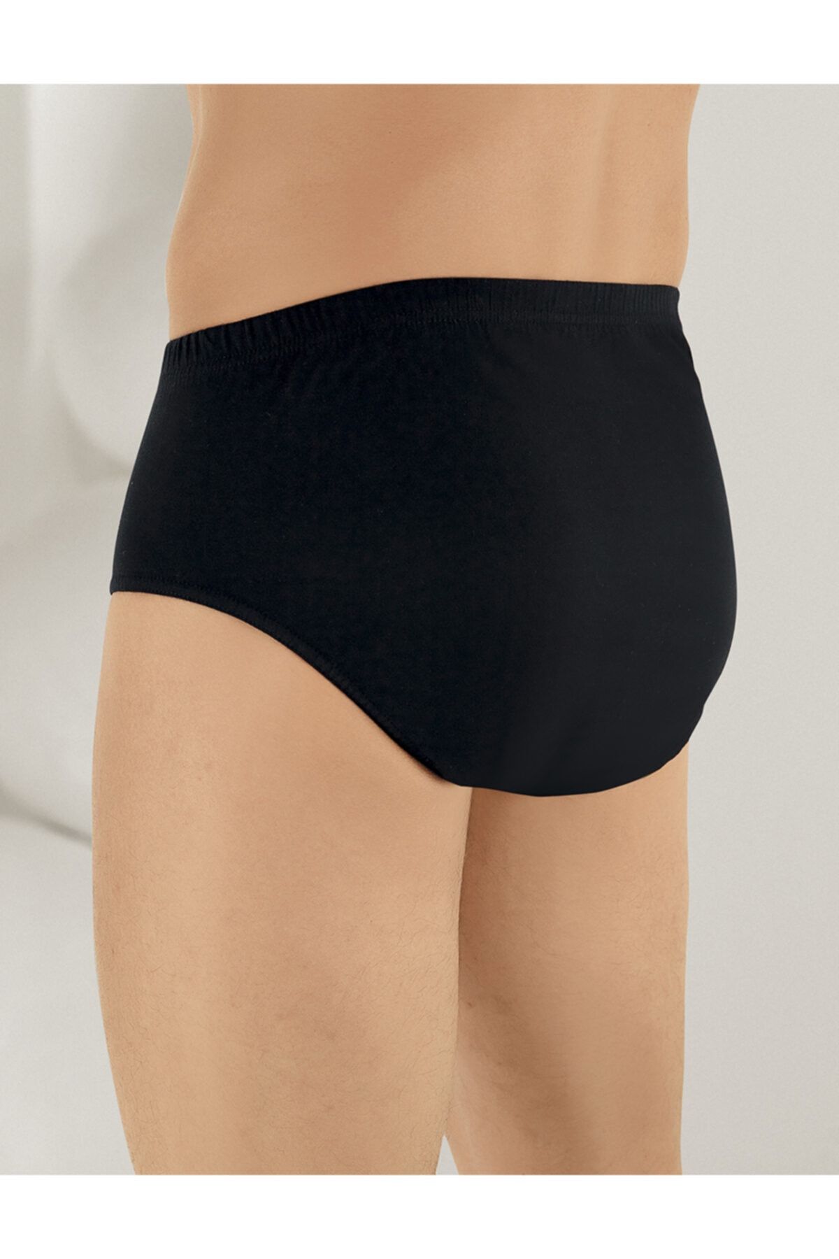 Şahinler-Men's Black Combed Cotton Briefs Slip Me009 2