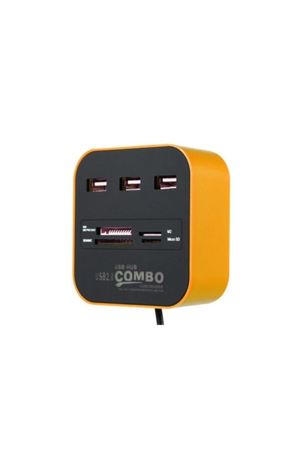 Concord-C-847 3 منافذ 2.0 USB معدد إرسال وقارئ بطاقات 4