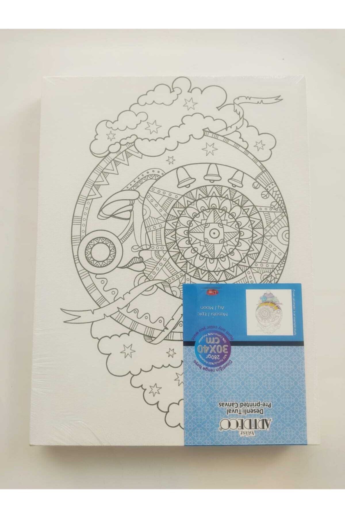 Artdeco Desenli Tuvaller Masalsı 30X40Cm Ay