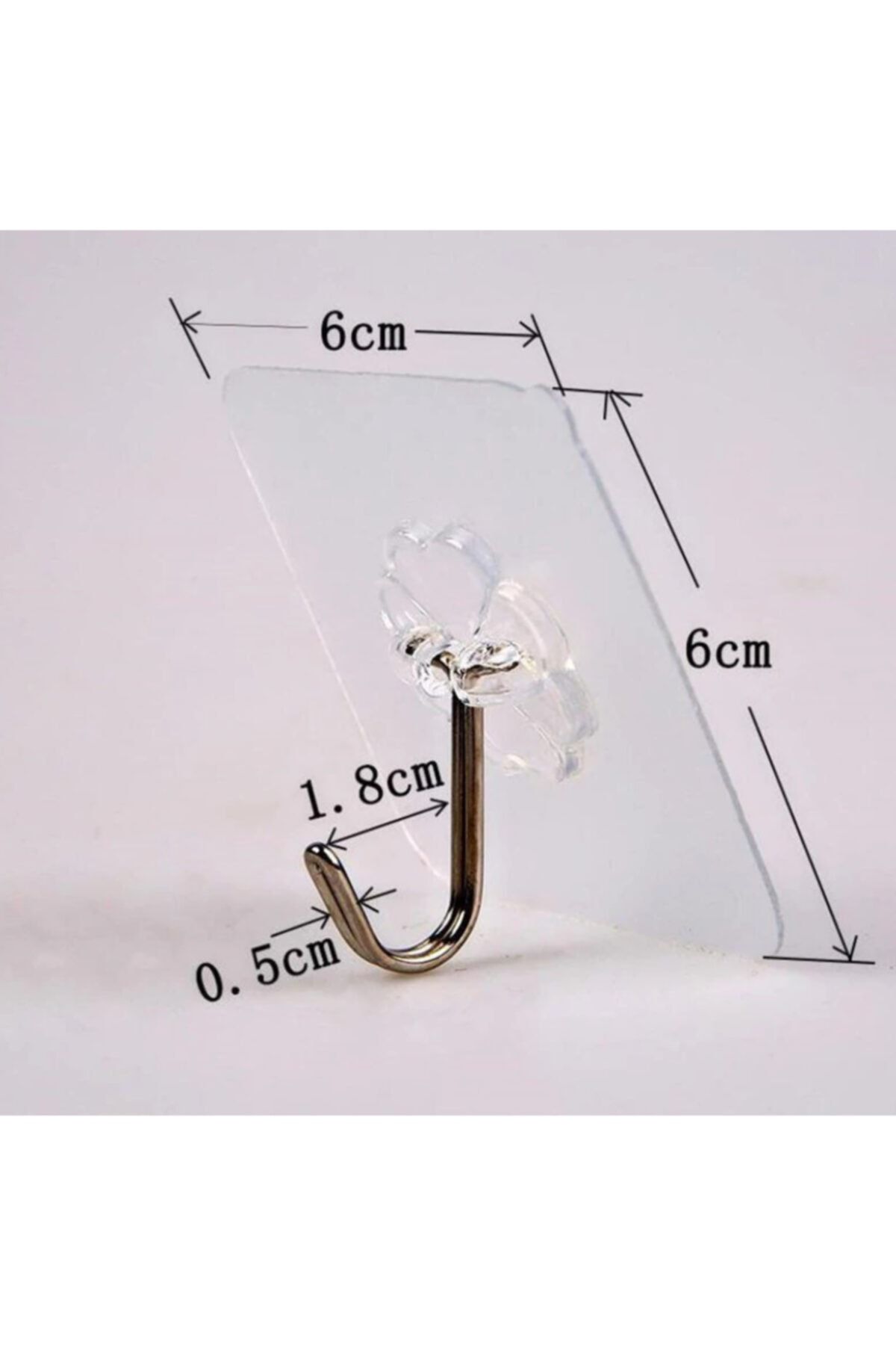 SARFEX-Set of 5 Transparent Hangers - Self-Adhesive 4