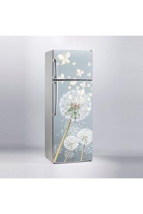 Buzdolabı Sticker Kaplama Dolap Kaplama Etiketi Tüy Çiçekler BUZ-37