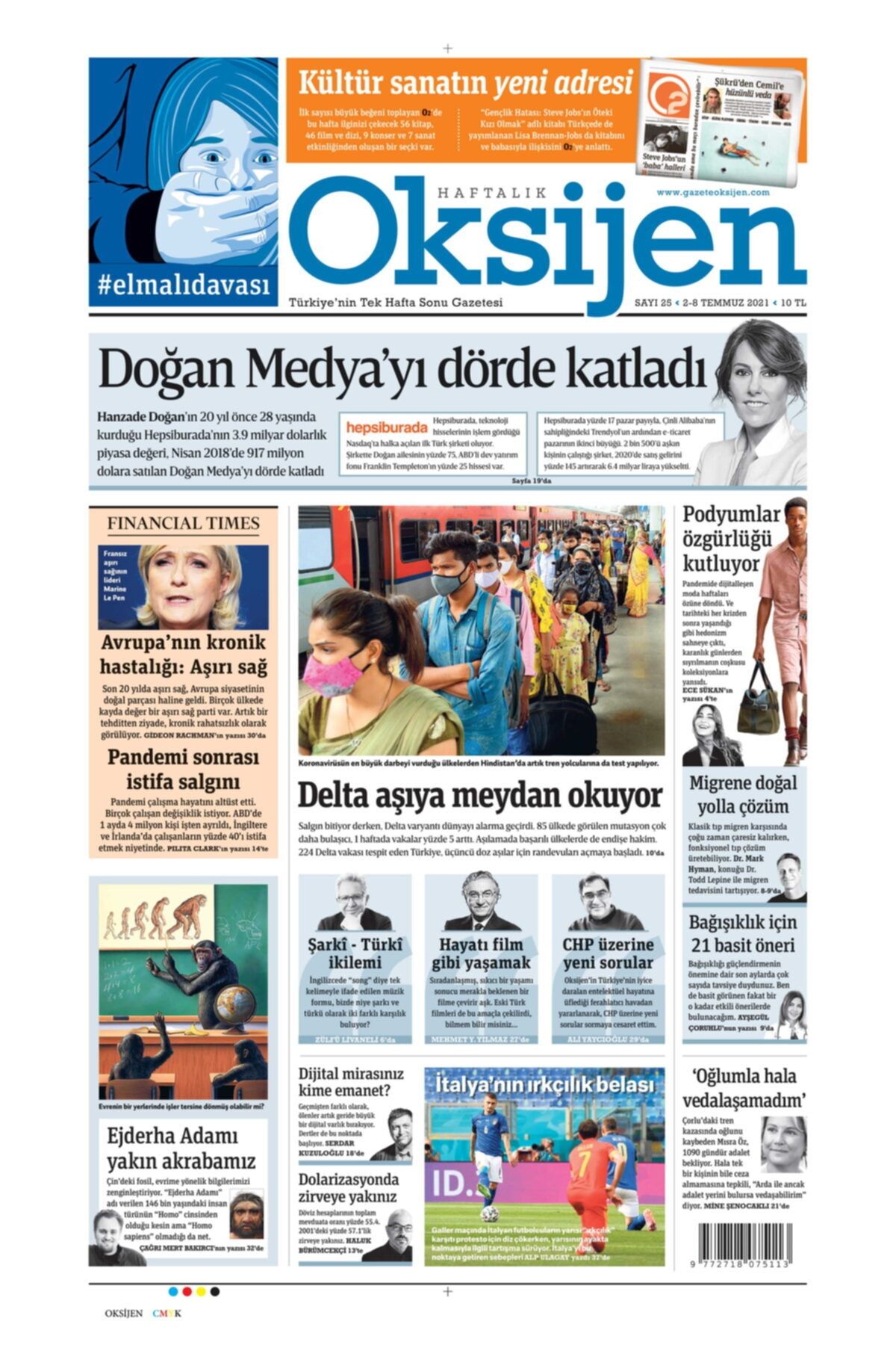 Oksijen Haftalık Gazetesi - 3ay'lık Abonelik (12 Sayı) OKSİ-12SAYI