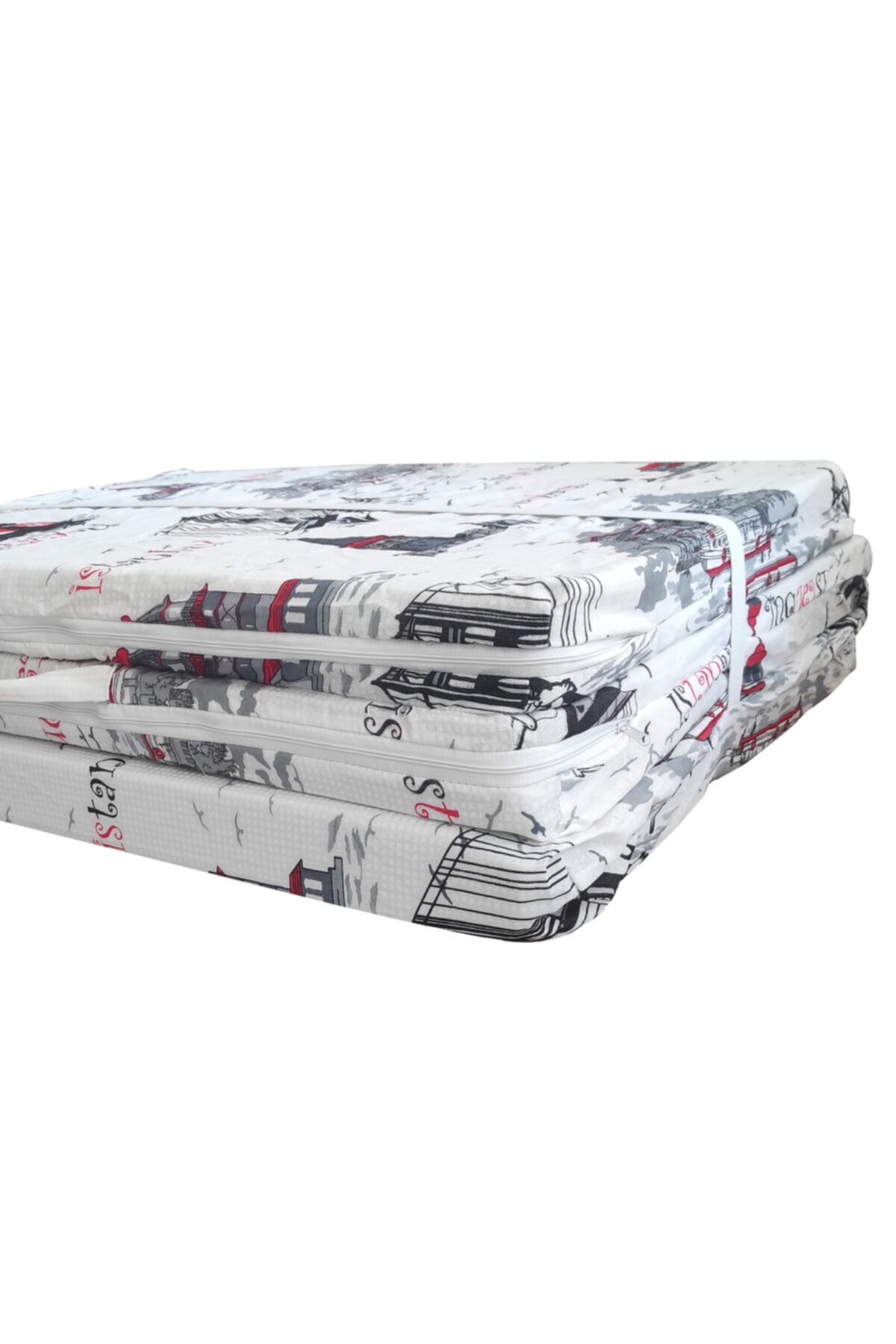 Istanbul Pattern Folding Single Portable Sponge Single Bed  80x180 cm
