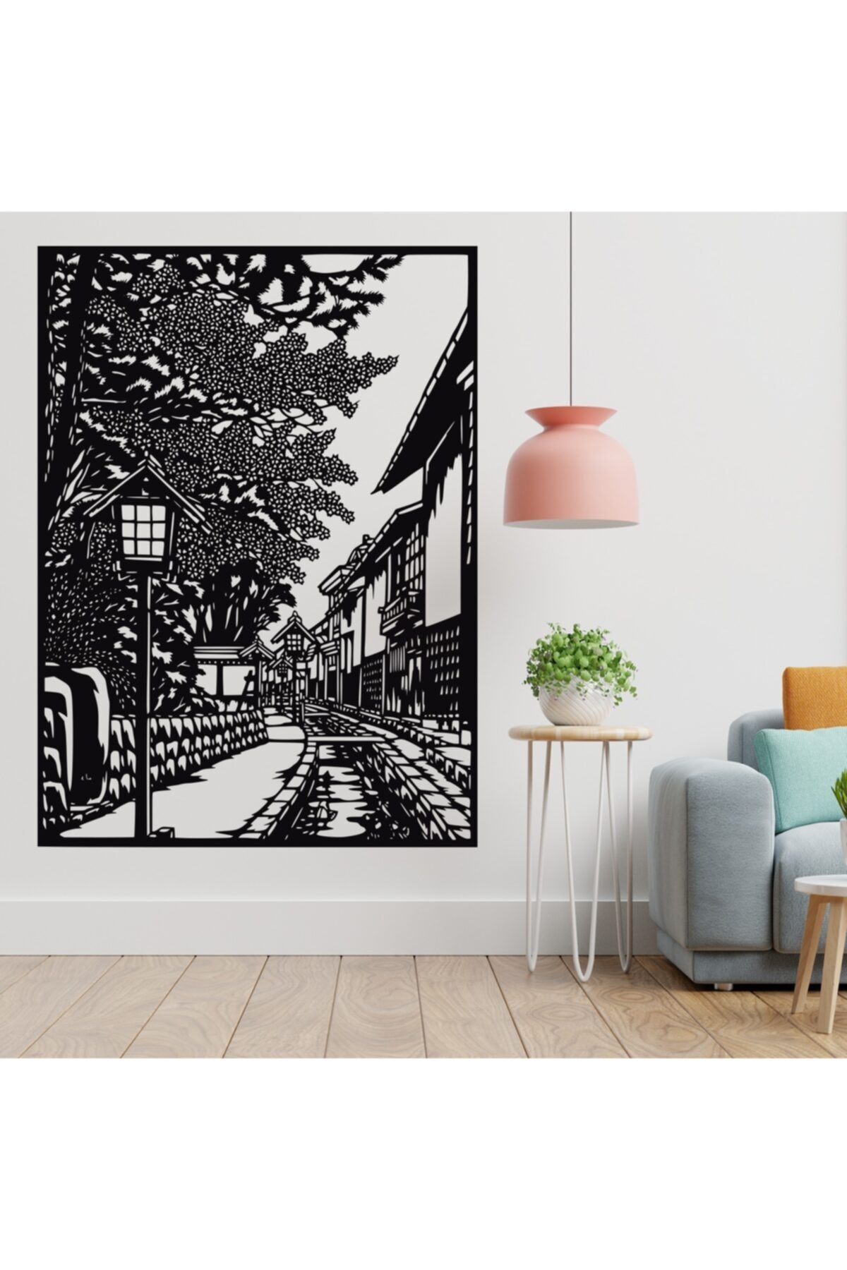 Amasra - Safranbolu Special Laser Cut Wooden Wall Ornament - Wall Decor ( 35x25 Cm )