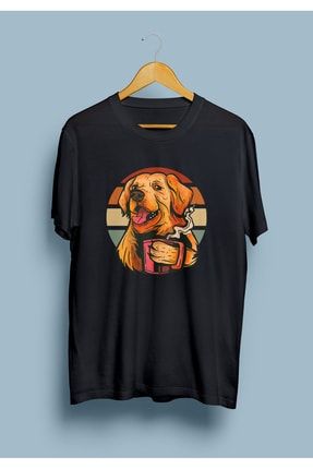 Oversize Golden Köpek Golden Dog Tasarım Baskılı Tişört KRG0895