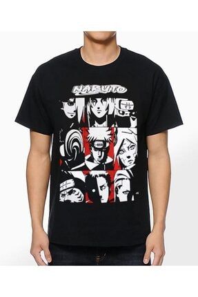 Naruto Anime T-Shirt Siyah Unisex TTUTKRTNAT01