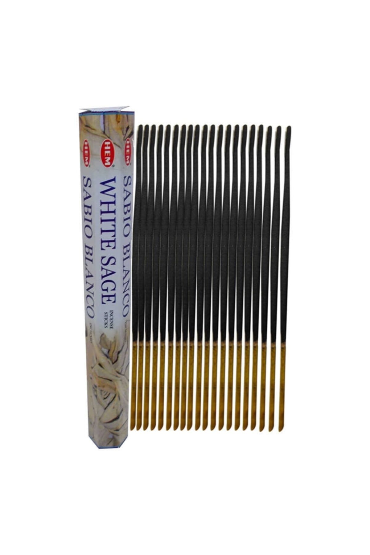 20 Sticks of Incense with White Sage Fragrance - White Salvia