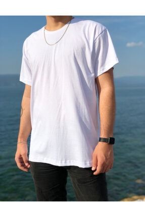Oversize Unisex Beyaz T-shirt 2906