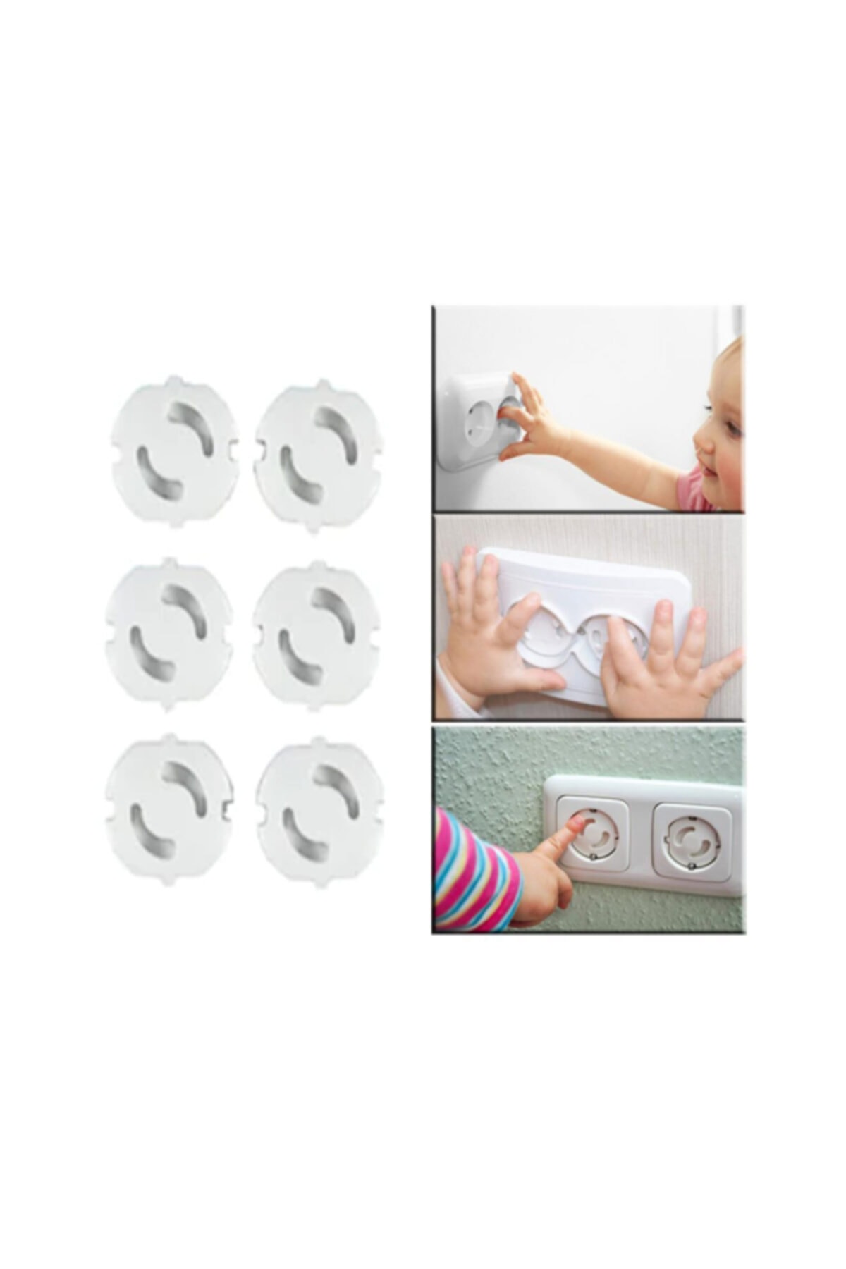 HERFİE 6x Çocuk - Bebek Priz Emniyeti Güvenliği Korumalı Priz Kapağı ( 6 Adet ) fotoğrafı 6 (önizleme)