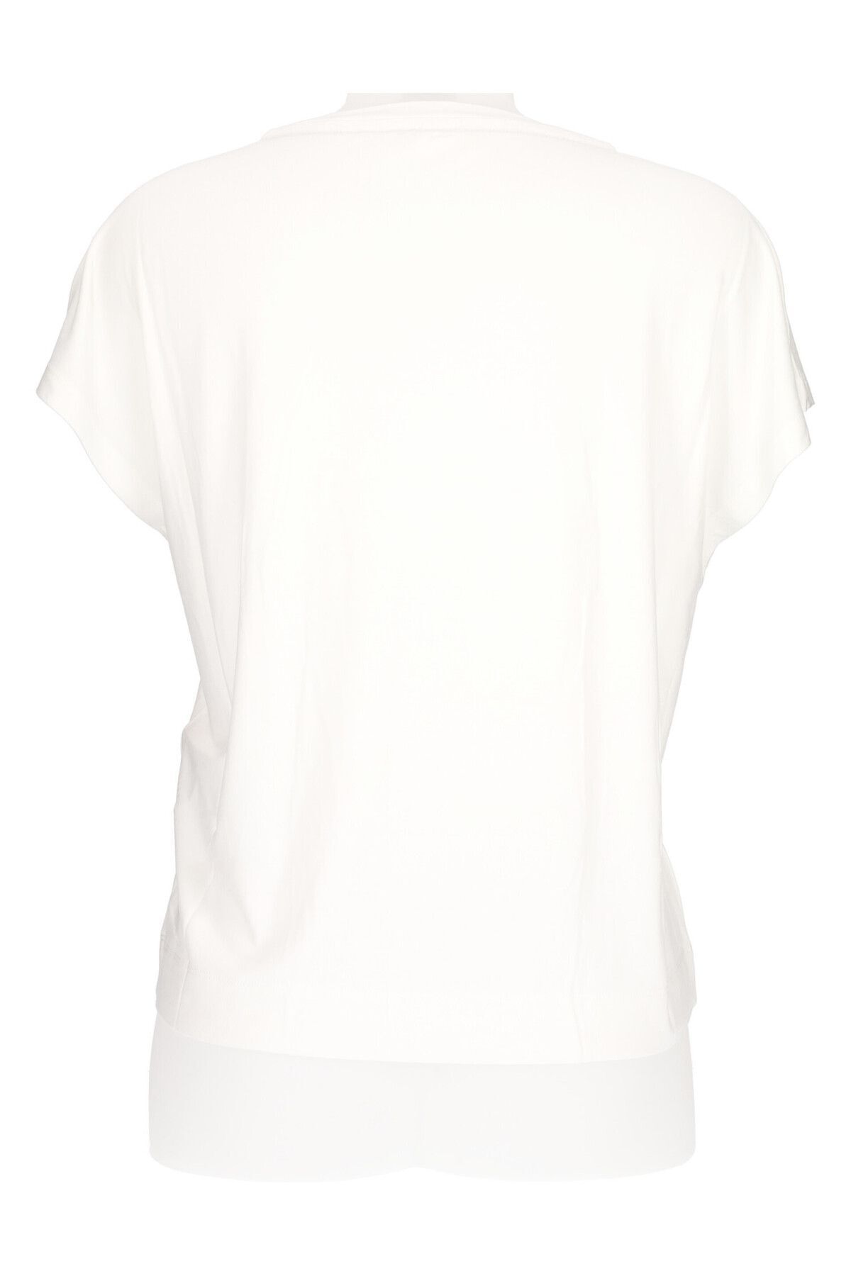 Liu Jo-Tricou de damă din țesătură din bumbac, ecru cu logo-ul mărcii 2