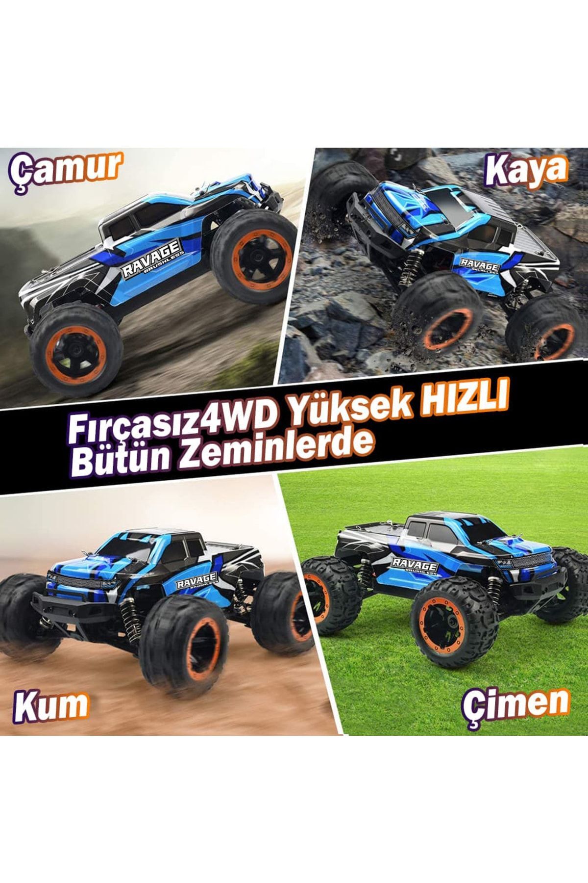 Redcat Racing Haıboxıng 1/16 Ravage 45 Km/h Uzaktan Kumandalı Rc