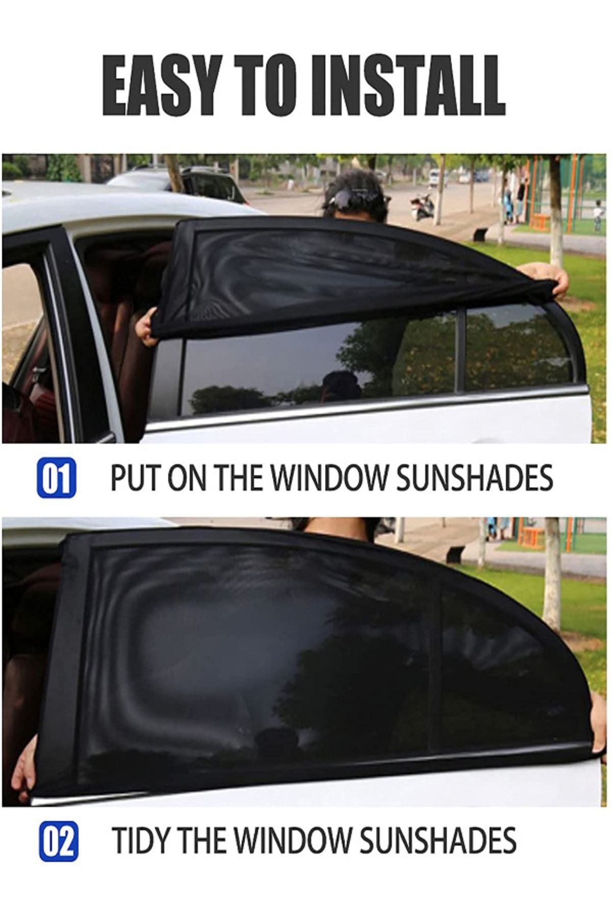 Ankaflex Araç Yan Cam Güneşlik Anne Bebek Emzirme Araba Kapı Camı Perdesi Çocuk Koruyucu Oto Sineklik Örtüsü fotoğrafı 4 (önizleme)