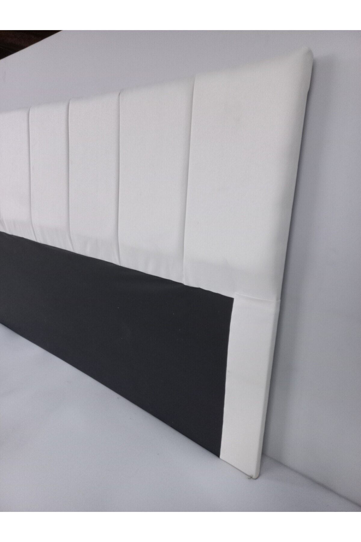 Resim YUSE MOBİLYA VE AKSESUAR Baza Yatak Başlığı Yarma-keten Beyaz 140 