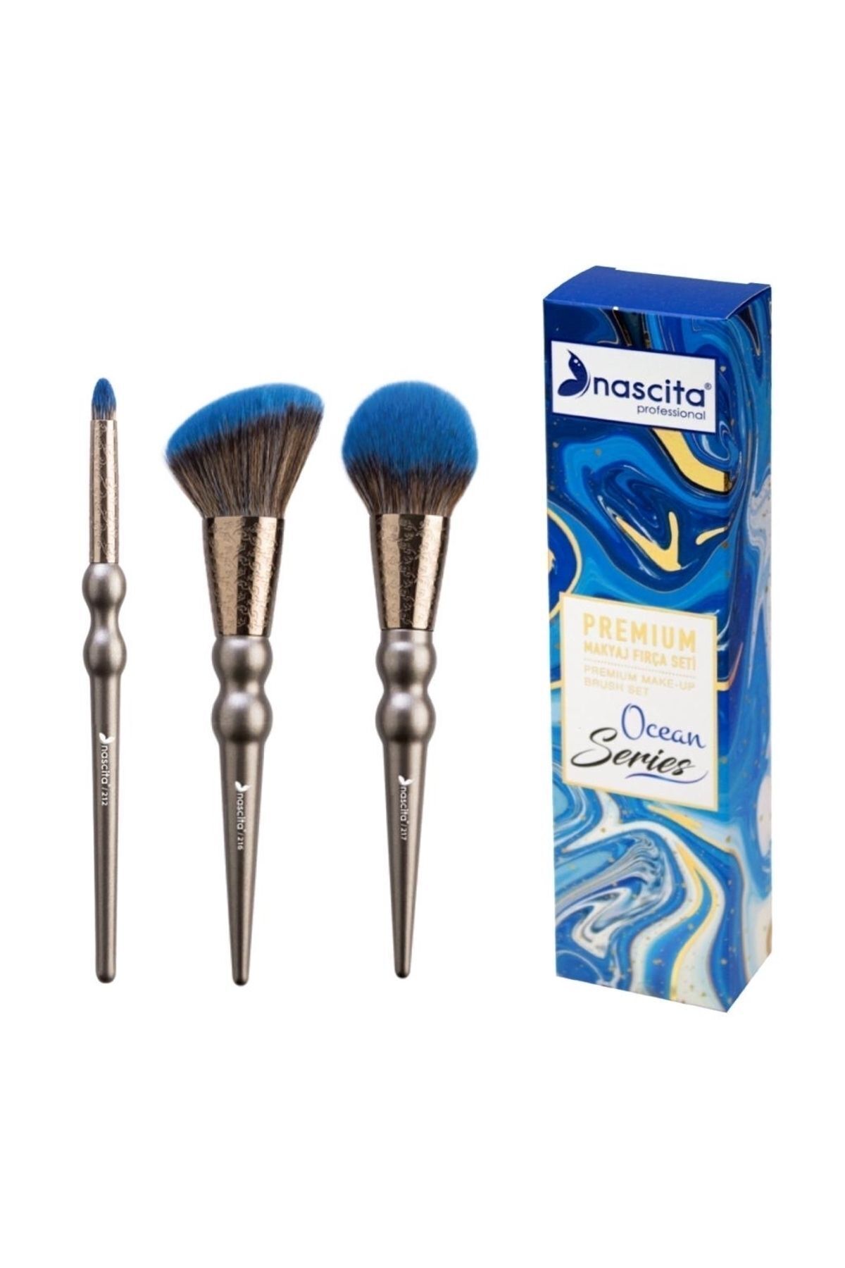 ست براش آرایش 3 تکه اقیانوس Nasbrushset123 Nascita