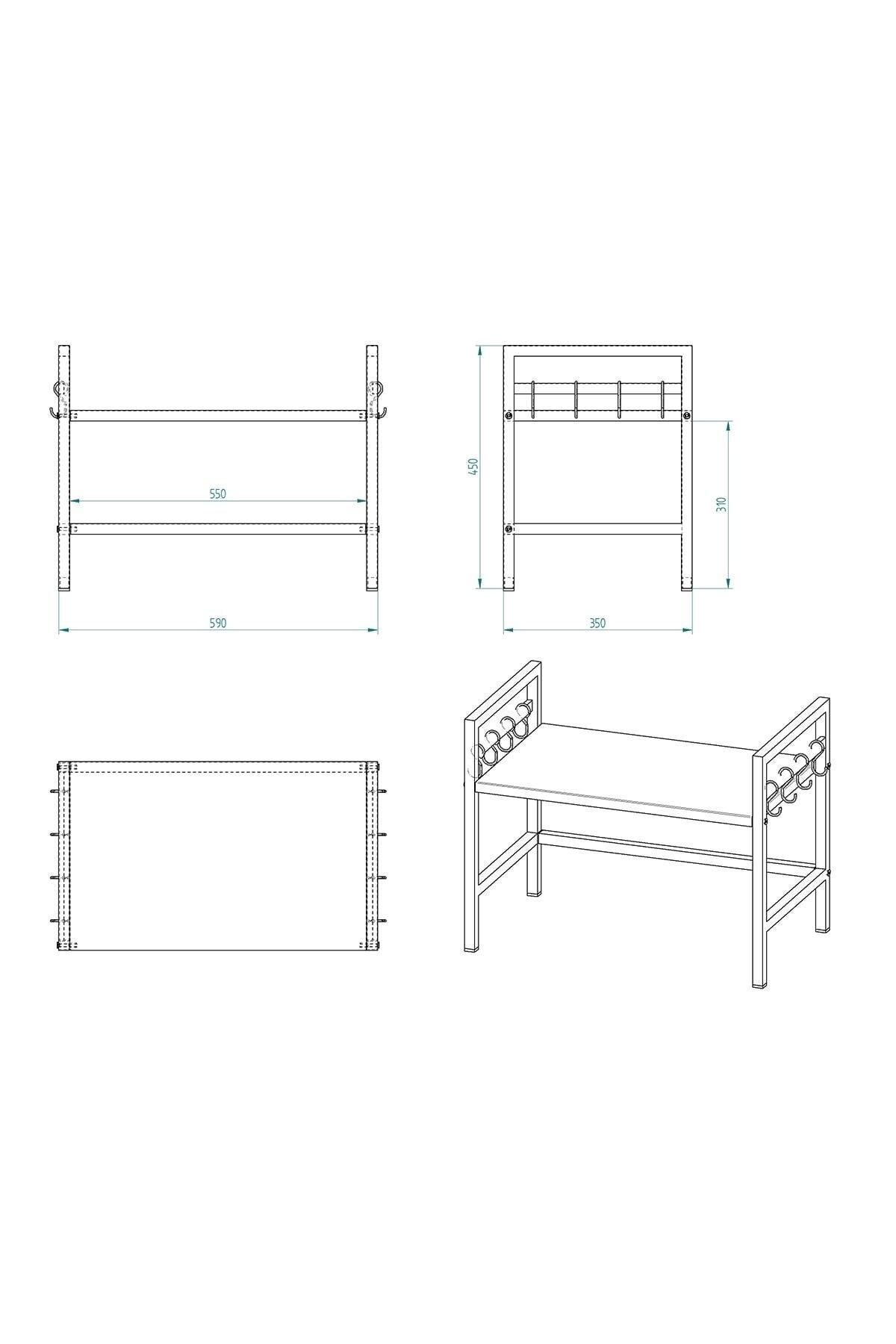 Ev Düzeni Uzmanı Siyah Mikrodalga Fırın Ve Mutfak Rafı – Tezgahüstü Modern Organizer, 59cm Genişlik