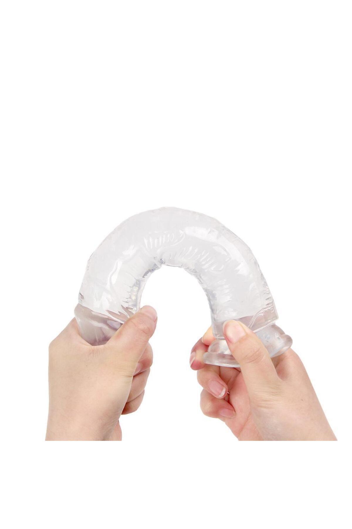 Ultra Yumuşak Dokulu Dildo Testissiz Jel Dokulu Realistik Penis 22 CM - Siyah 6
