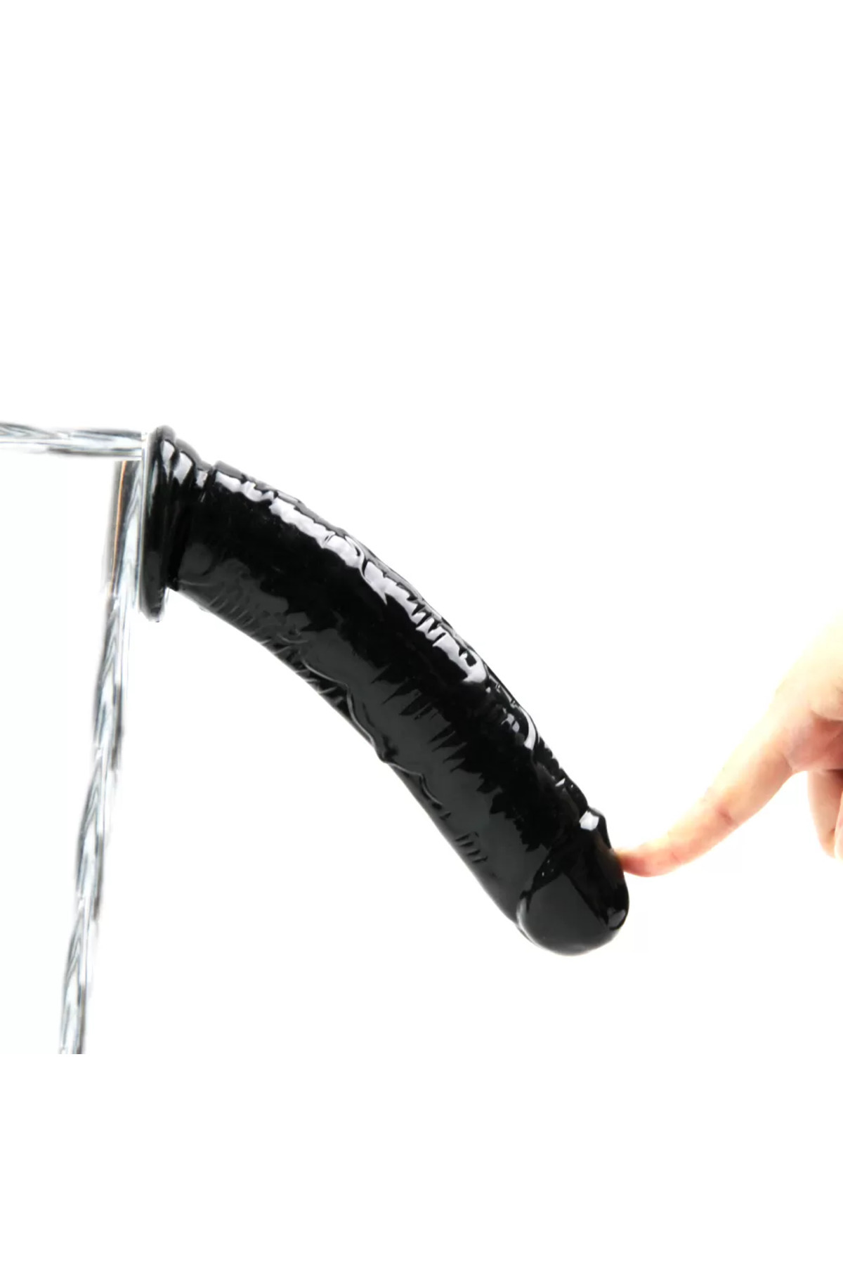 Ultra Yumuşak Dokulu Dildo Testissiz Jel Dokulu Realistik Penis 22 CM - Siyah 3