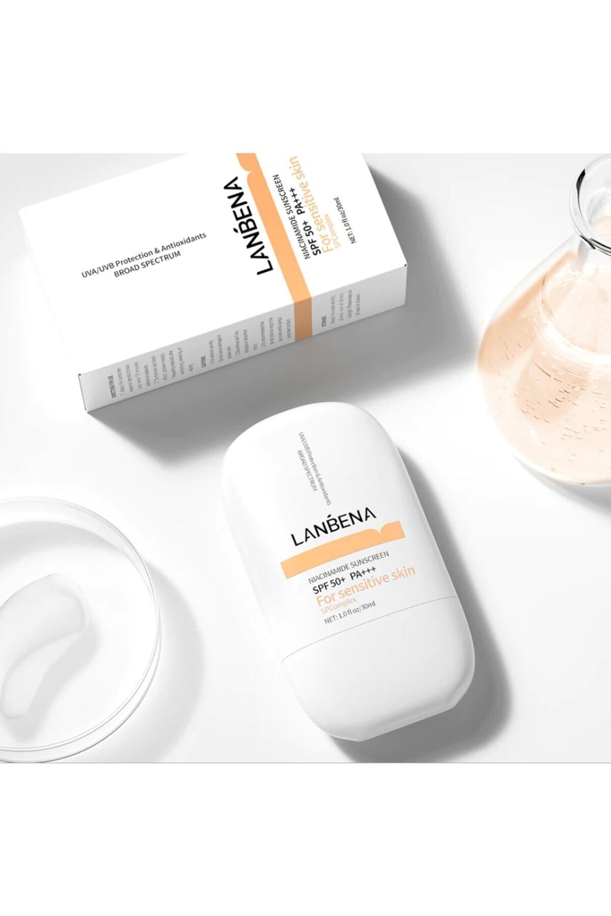 ضد آفتاب نیاسینامید SPF 50+ PA+++ ضد آفتاب LANBENA
