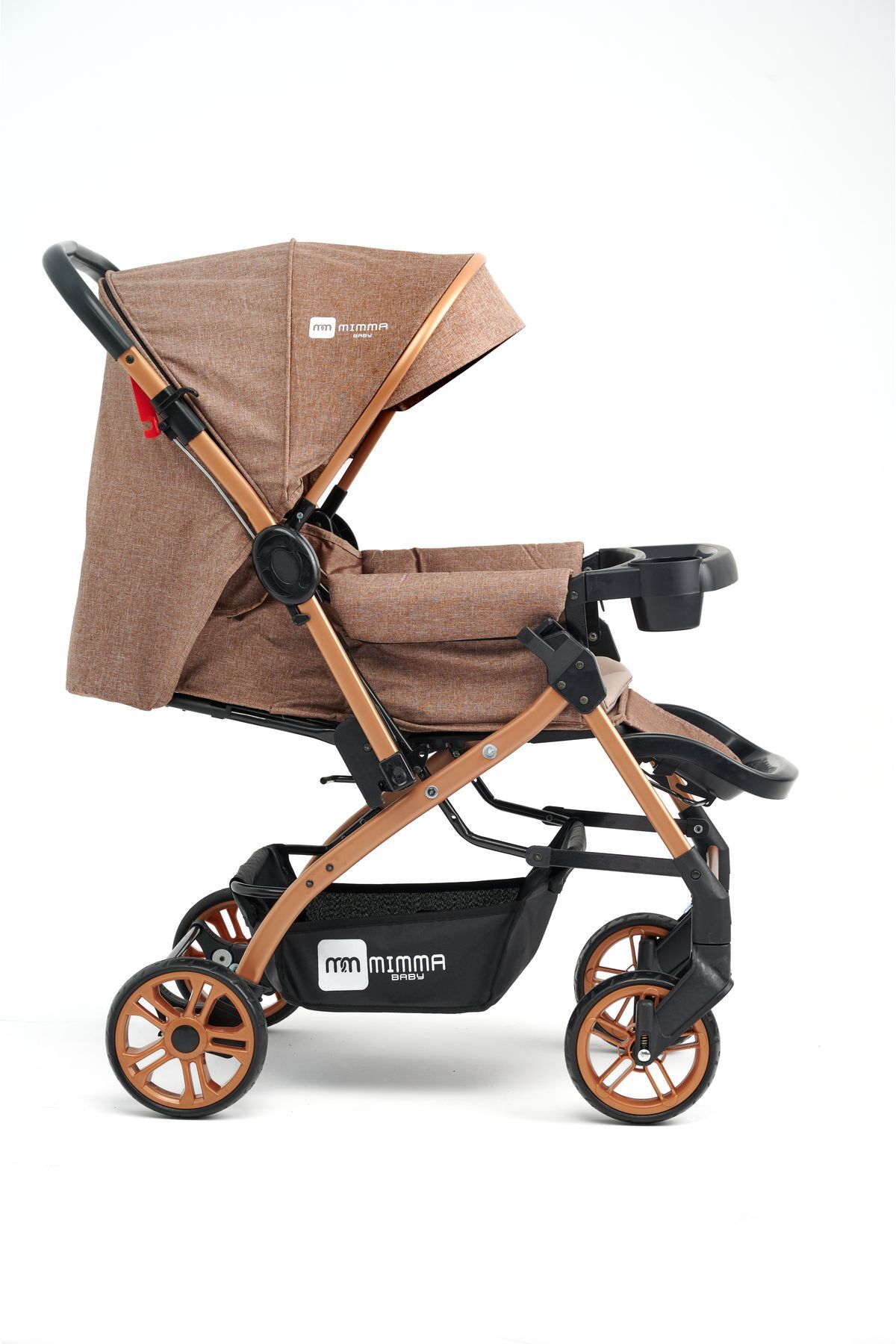 Mimma Baby Life Gold Çift Yönlü Bebek Arabası Kahve Taşıma fotoğrafı 2 (önizleme)