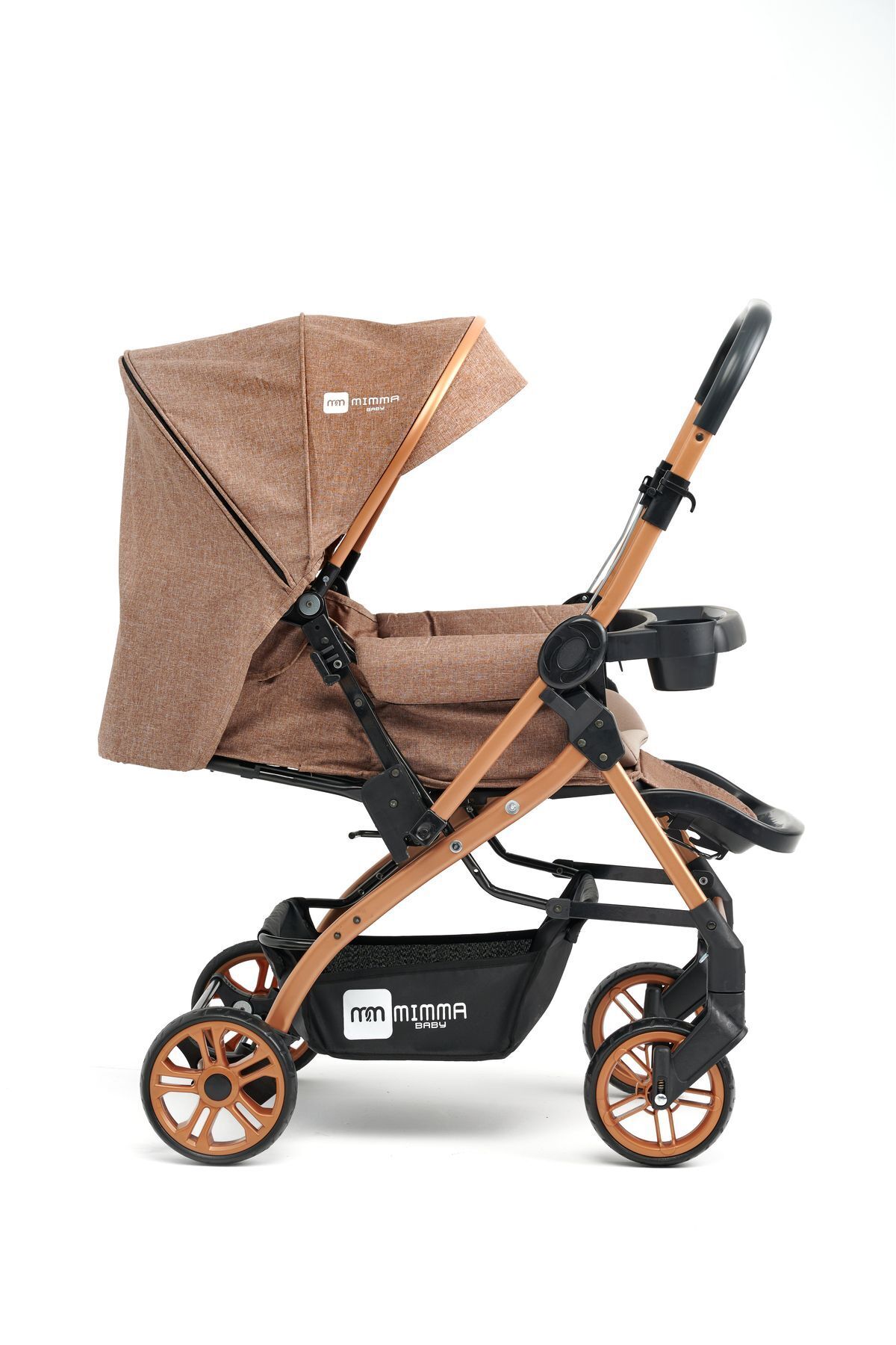 Mimma Baby Life Gold Çift Yönlü Bebek Arabası Kahve Taşıma fotoğrafı 3 (önizleme)