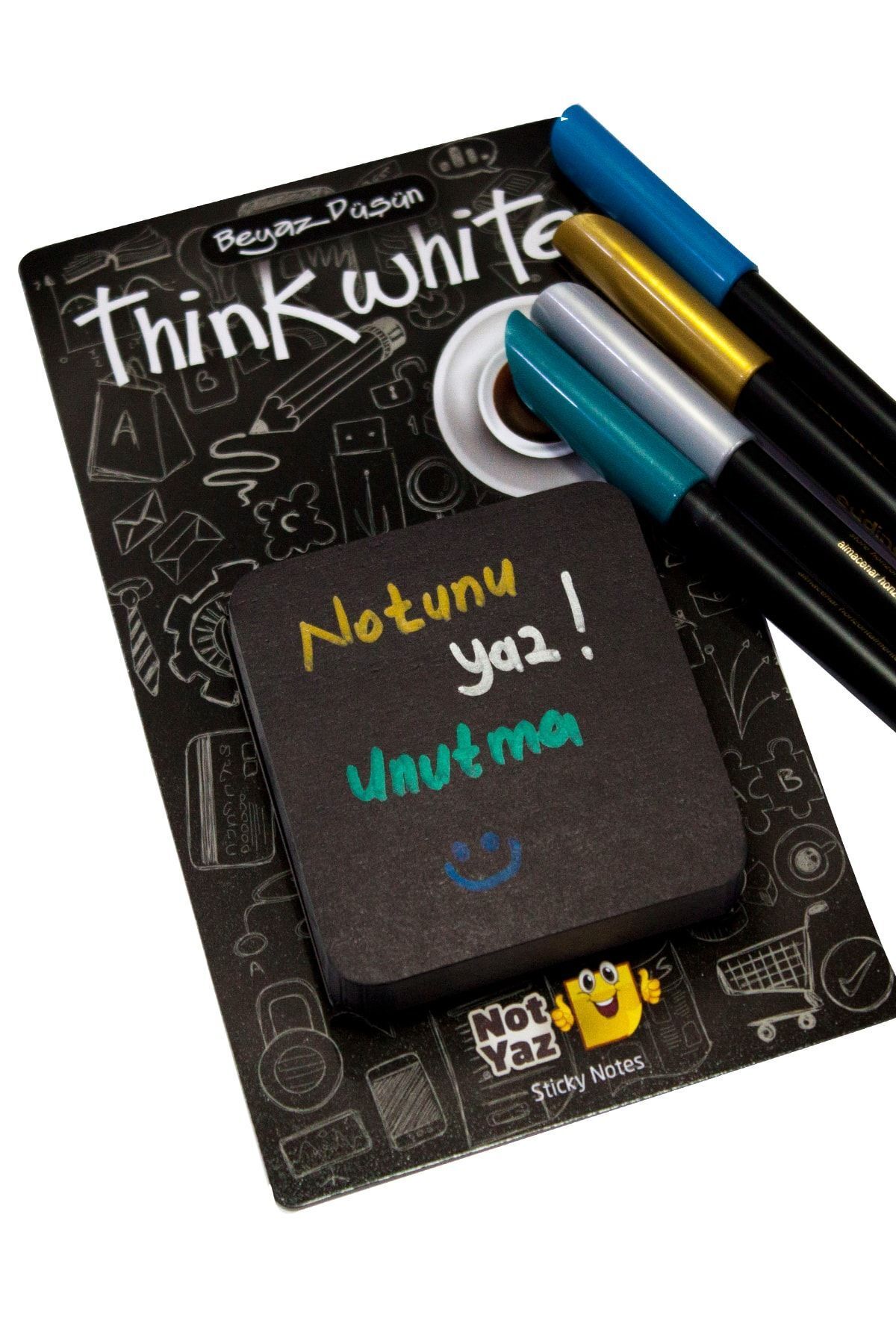 Paste Notes-Think White Black Adhesive Note Paper 2