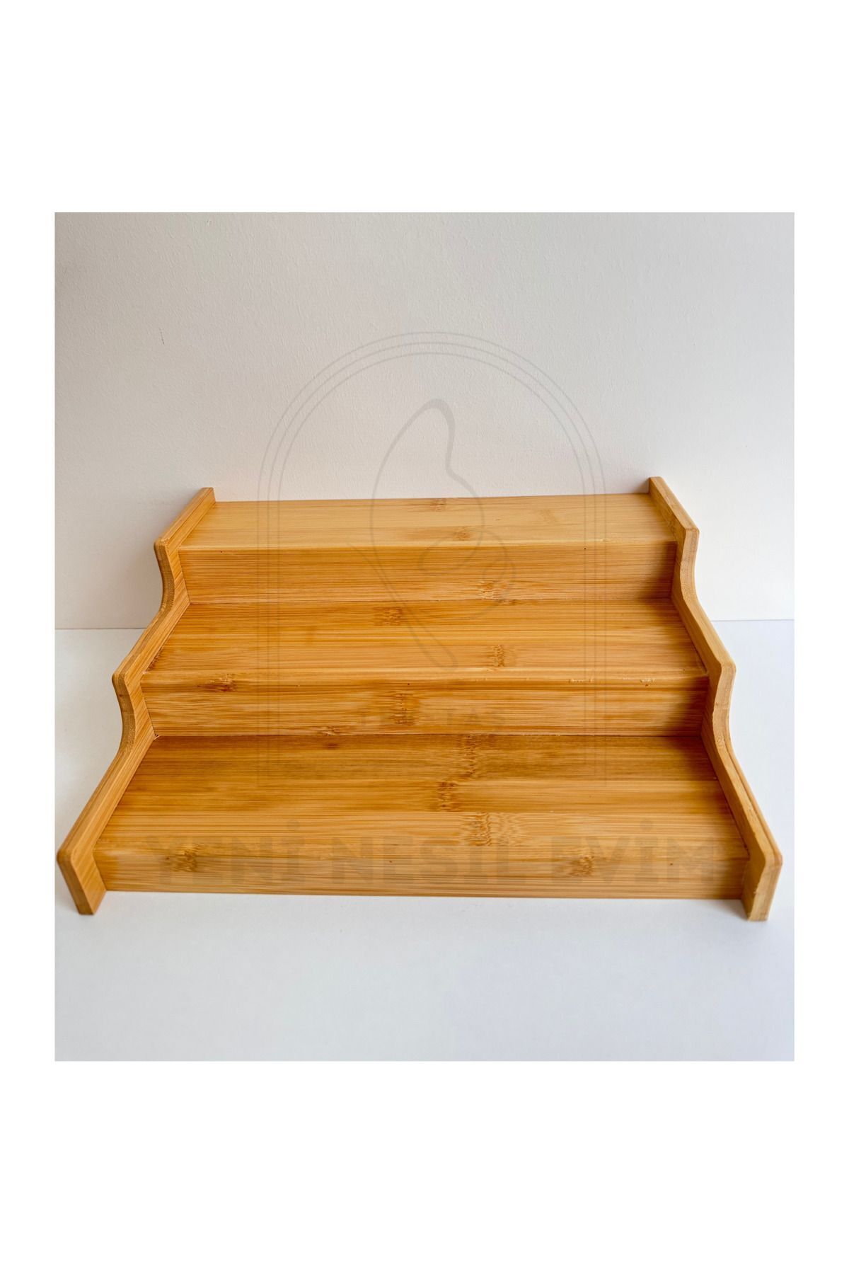 Üç Katlı Bambu Ahşap Stand/Raf/Baharatlık/Düzenleyici