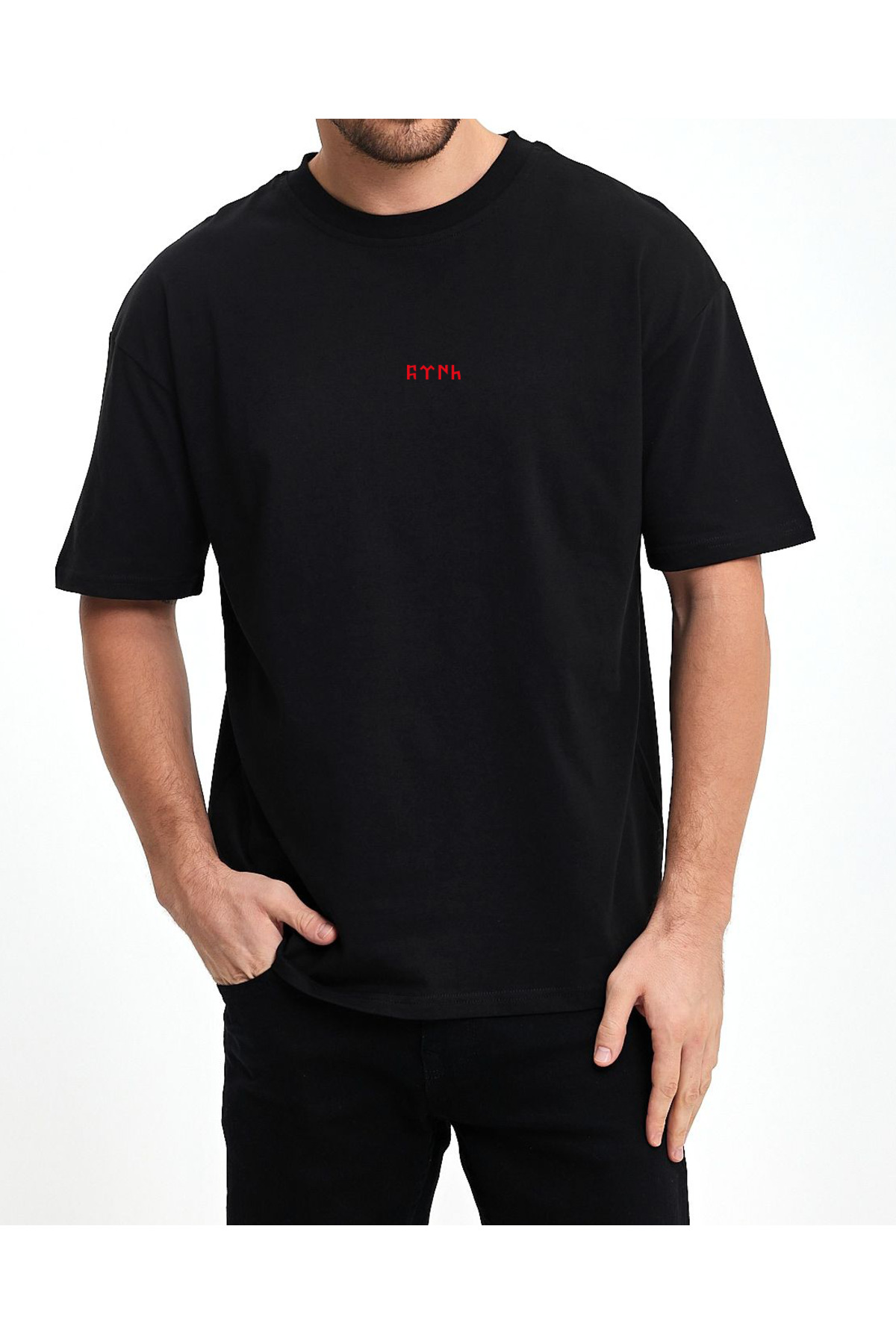 VEK Turkish Printed Oversize T-shirt  Göktürk Alphabet